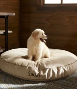 L.L.Bean Premium Denim Dog Bed Replacement Cover, Round -Outdoor Exploration 234088 0 46