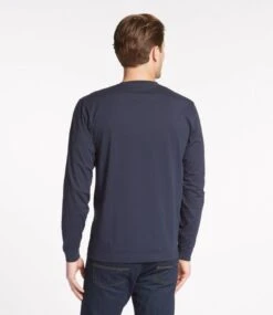 L.L.Bean Men's Carefree Unshrinkable Tee With Pocket, Traditional Fit Long-Sleeve -Outdoor Exploration 240601 0 45