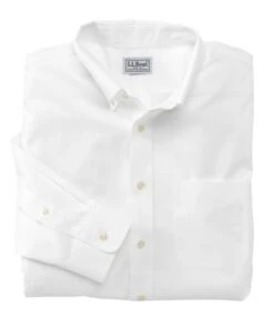 L.L.Bean Men's Wrinkle-Free Pinpoint Oxford Cloth Shirt, Slightly Fitted