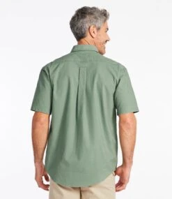 L.L.Bean Men's Sunwashed Canvas Shirt, Traditional Fit Short-Sleeve -Outdoor Exploration 270135 0 45