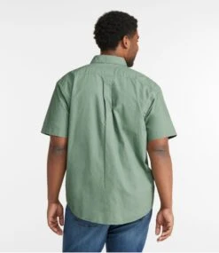 L.L.Bean Men's Sunwashed Canvas Shirt, Traditional Fit Short-Sleeve -Outdoor Exploration 270135 0 47