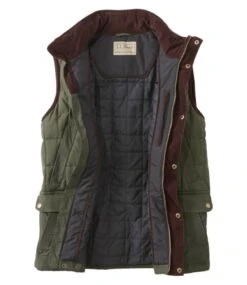 Men's L.L.Bean Upcountry Waxed Cotton Down Vest -Outdoor Exploration 296114 0 46