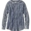 L.L.Bean Women's Signature Cotton Fisherman Tunic Sweater, Washed -Outdoor Exploration 297471 52081 41
