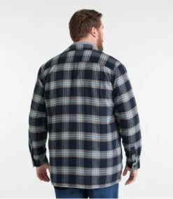 L.L.Bean Men's Fleece-Lined Flannel Shirt, Traditional Fit -Outdoor Exploration 298189 0 47