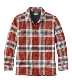 L.L.Bean Men's Fleece-Lined Flannel Shirt, Traditional Fit