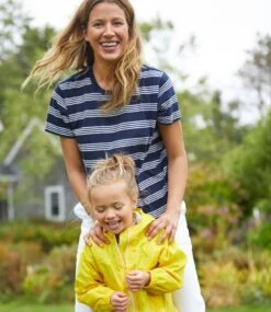 L.L.Bean Women's Saturday T-Shirt, Crewneck Short-Sleeve Stripe -Outdoor Exploration 501595 0 46