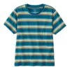 L.L.Bean Women's Saturday T-Shirt, Crewneck Short-Sleeve Stripe -Outdoor Exploration 501595 53298 41