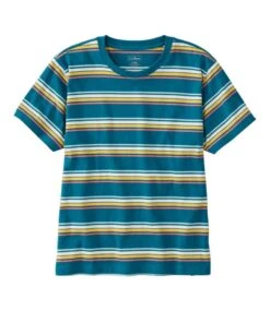L.L.Bean Women's Saturday T-Shirt, Crewneck Short-Sleeve Stripe