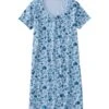 L.L.Bean Women's Supima Nightgown, Short-Sleeve Floral -Outdoor Exploration 501625 37795 41