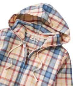 L.L.Bean Women's Scotch Plaid Flannel Shirt, Relaxed Zip Hoodie -Outdoor Exploration 502092 0 46