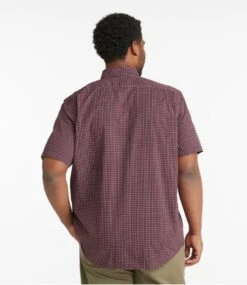 L.L.Bean Men's Wrinkle-Free Kennebunk Sport Shirt, Traditional Fit Short-Sleeve Check -Outdoor Exploration 502253 0 47