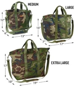 L.L.Bean Zip Hunter's Tote Bag With Strap, Camo -Outdoor Exploration 502555 0 45