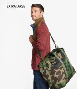 L.L.Bean Zip Hunter's Tote Bag With Strap, Camo -Outdoor Exploration 502555 0 48