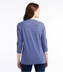 Women's L.L.Bean Tee, Three-Quarter-Sleeve Splitneck Tunic -Outdoor Exploration 503593 0 45