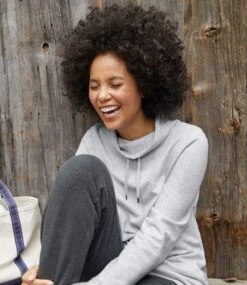 L.L.Bean Women's Ultrasoft Sweats, Funnelneck Pullover -Outdoor Exploration 503608 0 47