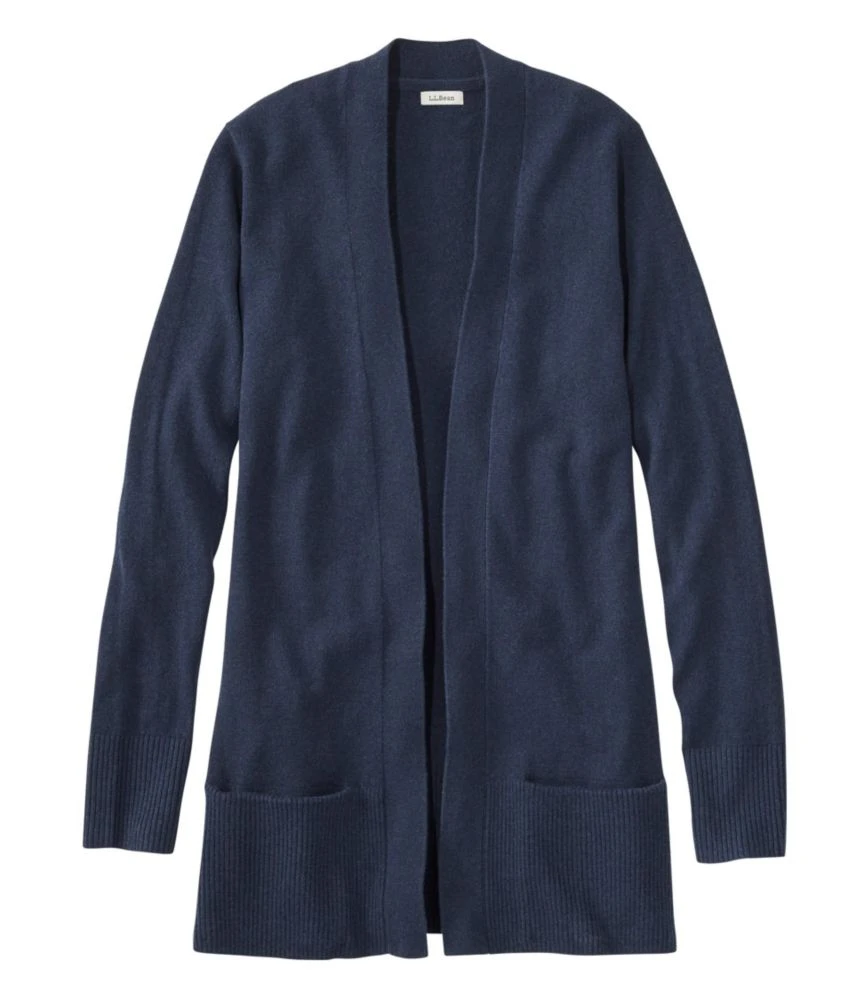 L.L.Bean Women's Classic Cashmere Open Cardigan With Pocket 3 L.L.Bean Women's Classic Cashmere Open Cardigan With Pocket