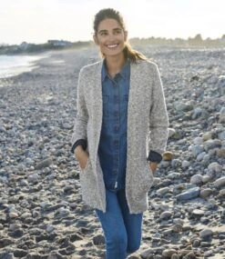 L.L.Bean Women's Cotton Ragg Sweater, Open Cardigan -Outdoor Exploration 503637 0 47