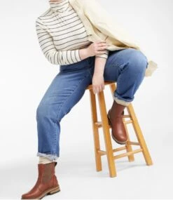 L.L.Bean Women's Signature Organic Denim Boyfriend Jeans -Outdoor Exploration 503753 0 48