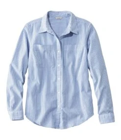L.L.Bean Women's Vacationland Seersucker Shirt, Long-Sleeve