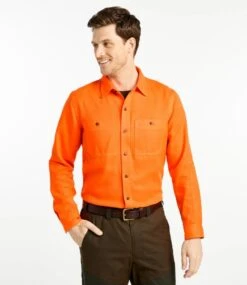 L.L.Bean Men's Double L Field Shirt, Hunter Orange -Outdoor Exploration 507105 0 44