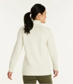 L.L.Bean Women's Cotton Ragg Sweater, Funnelneck Pullover -Outdoor Exploration 507416 0 45
