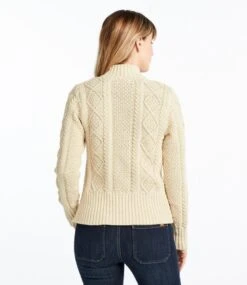 L.L.Bean Women's Signature Cotton Fisherman Sweater, Short Cardigan -Outdoor Exploration 507594 0 45