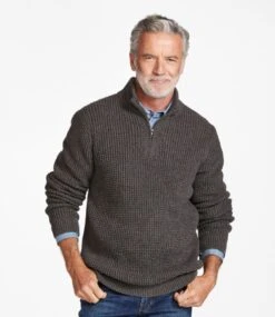 L.L.Bean Men's Organic Cotton Sweater, Quarter Zip 9 L.L.Bean Men's Organic Cotton Sweater, Quarter Zip -Outdoor Exploration 508120 0 44