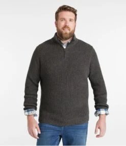 L.L.Bean Men's Organic Cotton Sweater, Quarter Zip 11 L.L.Bean Men's Organic Cotton Sweater, Quarter Zip -Outdoor Exploration 508120 0 46