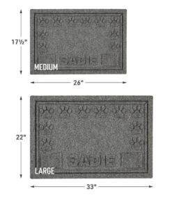 L.L.Bean Recycled Waterhog Dog Placemat, Personalized -Outdoor Exploration 508285 0 47