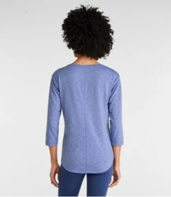 L.L.Bean Women's Streamside Tee, Three-Quarter-Sleeve Splitneck -Outdoor Exploration 509311 0 45