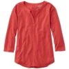 L.L.Bean Women's Streamside Tee, Three-Quarter-Sleeve Splitneck 1 L.L.Bean Women's Streamside Tee, Three-Quarter-Sleeve Splitneck -Outdoor Exploration 509311 437 41