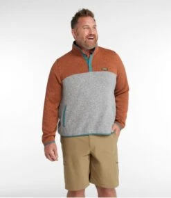 Men's L.L.Bean Sweater Fleece Pullover, Colorblock -Outdoor Exploration 510044 0 46
