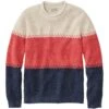 L.L.Bean Men's Organic Cotton Rollneck Crew Sweater, Stripe -Outdoor Exploration 510131 27784 41