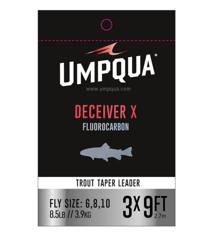 L.L.Bean Umpqua Deceiver X Fluorocarbon Leaders, 9' 3 L.L.Bean Umpqua Deceiver X Fluorocarbon Leaders, 9'