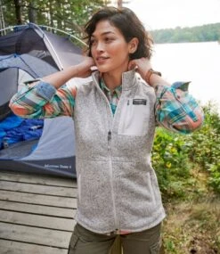 Women's L.L.Bean Sweater Fleece Long Vest -Outdoor Exploration 511766 0 48
