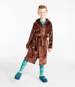 L.L.Bean Kids' Cozy Animal Robe, Hooded -Outdoor Exploration 511866 0 48