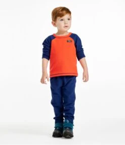 L.L.Bean Toddlers' Fitness Fleece Long-Sleeve Tee/Pants Set, Colorblock -Outdoor Exploration 511879 0 45