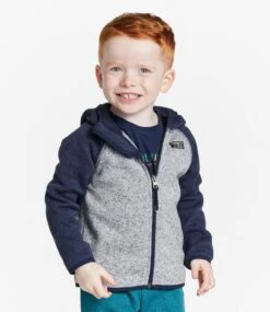 Infants' And Toddlers' L.L.Bean Sweater Fleece, Hooded Colorblock -Outdoor Exploration 512209 0 45