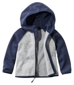 Infants' And Toddlers' L.L.Bean Sweater Fleece, Hooded Colorblock -Outdoor Exploration 512209 0 47