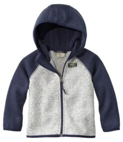 Infants' And Toddlers' L.L.Bean Sweater Fleece, Hooded Colorblock