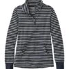 L.L.Bean Women's Ultrasoft Sweats, Quarter-Zip Pullover Stripe -Outdoor Exploration 512235 38118 41
