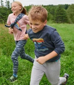 L.L.Bean Kids' Athleisure Top, Long-Sleeve -Outdoor Exploration 512960 0 47