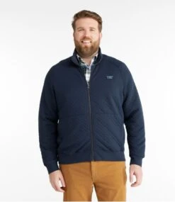 Men's L.L.Bean Quilted Sweatshirt, Full-Zip -Outdoor Exploration 513035 0 46