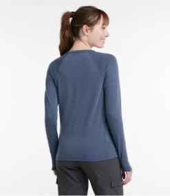L.L.Bean Women's Everyday SunSmart® Tee, Crewneck Long-Sleeve -Outdoor Exploration 513113 0 45