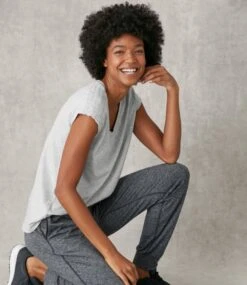 L.L.Bean Women's Beyond Soft V-Neck Tee, Short Sleeve -Outdoor Exploration 513119 0 48