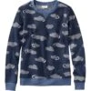 L.L.Bean Women's Lightweight Sweater Fleece Top, Print -Outdoor Exploration 513722 51835 41