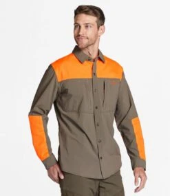 L.L.Bean Men's Technical Stretch Upland Shirt With No Fly Zone -Outdoor Exploration 513814 0 44