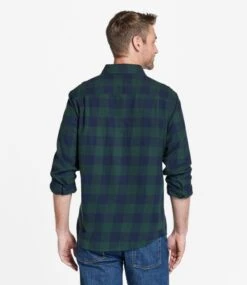 L.L.Bean Men's Wicked Soft Flannel Shirt, Slightly Fitted Untucked Fit -Outdoor Exploration 513825 0 45
