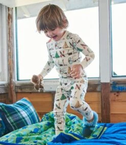 L.L.Bean Toddlers' Organic Cotton Fitted Pajamas -Outdoor Exploration 514051 0 48