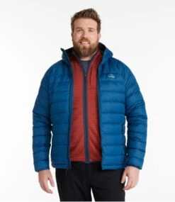 L.L.Bean Men's Bean's Down Hooded Jacket -Outdoor Exploration 514677 0 47